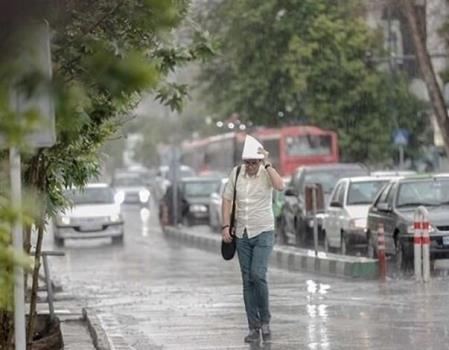بارش باران و وزش باد شدید طی سه شنبه و چهارشنبه در تهران