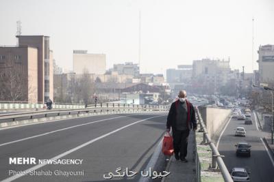 كیفیت هوای تهران در آستانه ورود به شرایط ناسالم قرار دارد