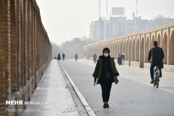 هوای روز جمعه اصفهان آلوده است