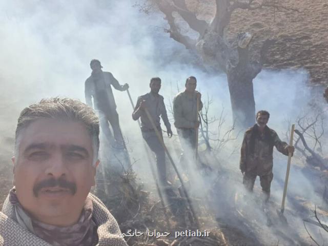 مهار حریق در ارتفاعات کلورد منطقه حفاظت شده پرور