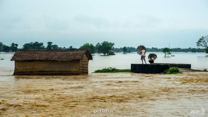افزایش تلفات سیلاب های هند به ۱۶۵ نفر