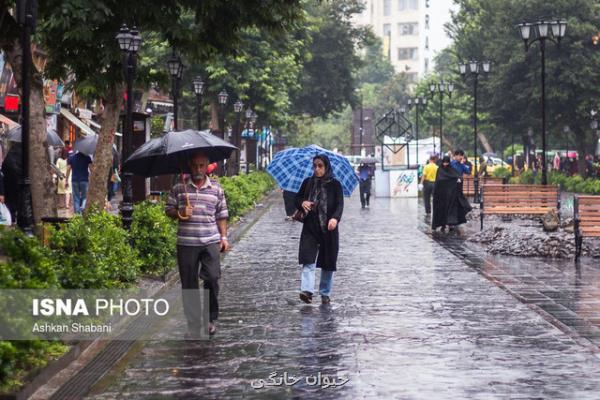 رگبار باران در ۱۳ استان كشور