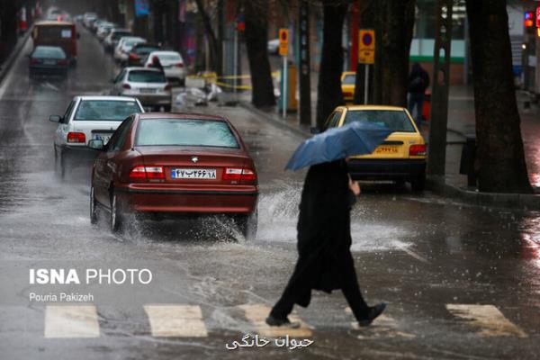 بارش باران در غالب مناطق كشور