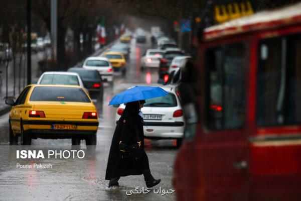 احتمال رگبار پراكنده باران در بعضی از استانها